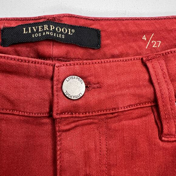 Liverpool Los Angeles The High Rise Ankle Jeans Cherry Wood (Rust) Size 4/27 - Picture 3 of 15